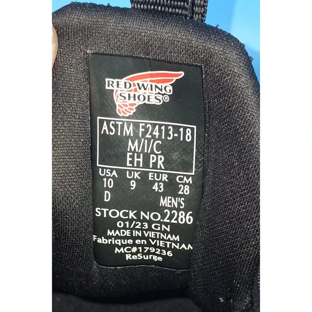 Red Wing 2286 10 D Ecolite Aluminum's Toe Safety Men